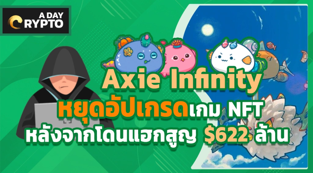 Axie Infinity หยุดอัปเกรดเกม NFT หลังโดนแฮกสูญ $622 ล้าน